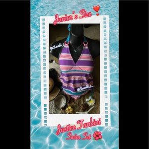 NWOT Justice Girls’- Junior’s tankini swim set ❣️